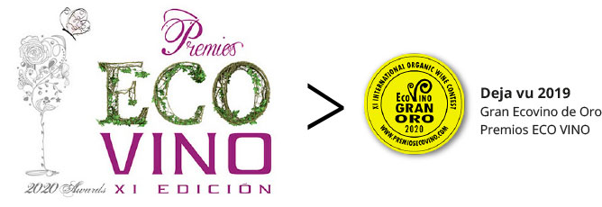 PREMIOS ECOVINO 2020. Premio Gran Ecovino de Oro para nuestro Deja vu 2019